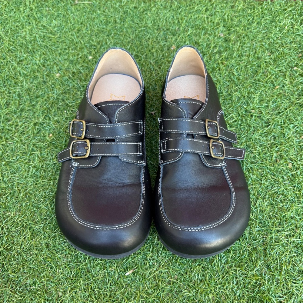Goya Leather Double Monk Strap Mary Jane Shoes Size US 6 EU 36 Whimsygoth Cute